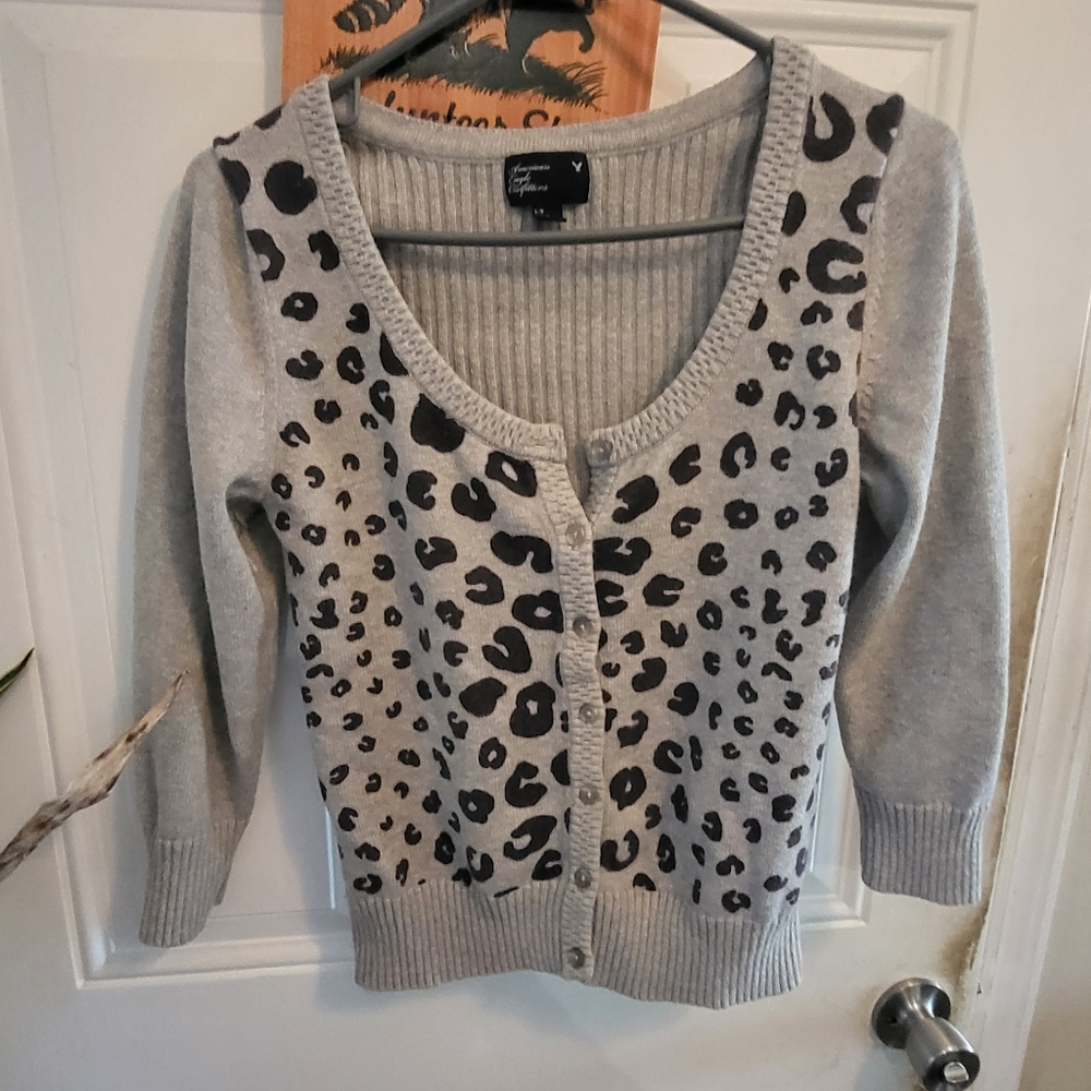 Animal Print Cardigan